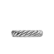 Load image into Gallery viewer, Sculpted Cable Band Ring in Sterling Silver, 4.6mm