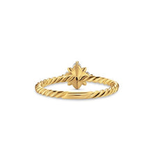 Load image into Gallery viewer, Petite Modern Renaissance Pyramid Ring in 18K Yellow Gold with Diamonds, 1.7mm