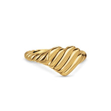 Load image into Gallery viewer, Sculpted Cable Heart Pinky Ring in 18K Yellow Gold, 9mm