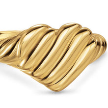 Load image into Gallery viewer, Sculpted Cable Heart Pinky Ring in 18K Yellow Gold, 9mm