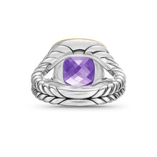 Load image into Gallery viewer, Albion Ring in Sterling Silver with 18K Yellow Gold and Amethyst, 11mm