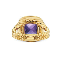 Load image into Gallery viewer, Albion Ring in 18K Yellow Gold with Amethyst and Diamonds, 11mm