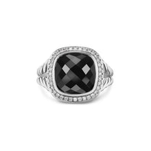 Load image into Gallery viewer, Albion Ring in Sterling Silver with Black Onyx and Diamonds, 11mm