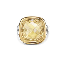 Load image into Gallery viewer, Albion Ring in Sterling Silver with 18K Yellow Gold and Champagne Citrine, 15mm