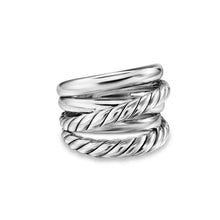 Load image into Gallery viewer, Crossover Five Row Ring in Sterling Silver, 17.5mm