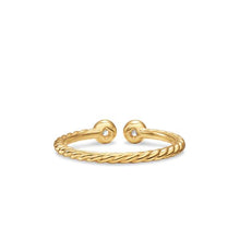 Load image into Gallery viewer, Petite Modern Renaissance Open Round Ring in 18K Yellow Gold with Diamonds, 3.9mm