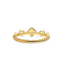Load image into Gallery viewer, Petite Modern Renaissance Band Ring in 18K Yellow Gold with Diamonds, 6.4mm