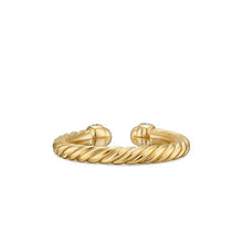 Load image into Gallery viewer, Cable Band Open Ring in 18K Yellow Gold with Diamonds, 2.8mm