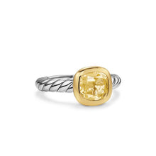 Load image into Gallery viewer, DY Mercera Color Stone Ring in Sterling Silver with 18K Yellow Gold and Champagne Citrine, 7mm