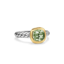 Load image into Gallery viewer, DY Mercera Color Stone Ring in Sterling Silver with 18K Yellow Gold and Prasiolite, 7mm