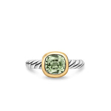 Load image into Gallery viewer, DY Mercera Color Stone Ring in Sterling Silver with 18K Yellow Gold and Prasiolite, 7mm