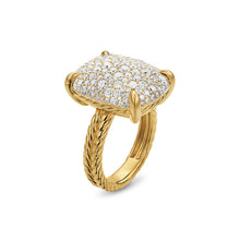 Load image into Gallery viewer, Chatelaine Elongated Ring in 18K Yellow Gold with Diamonds, 19mm