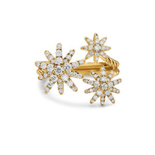 Load image into Gallery viewer, Starburst Multi Star Ring in 18K Yellow Gold with Diamonds, 17.7mm
