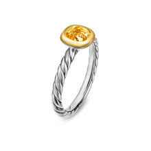 Load image into Gallery viewer, DY Mercer Color Cable Ring in Sterling Silver with 14K Yellow Gold and Citrine, 5.5mm