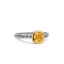 Load image into Gallery viewer, DY Mercer Color Cable Ring in Sterling Silver with 14K Yellow Gold and Citrine, 5.5mm