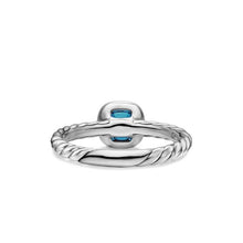 Load image into Gallery viewer, DY Mercer Color Cable Ring in Sterling Silver with 14K Yellow Gold and Hampton Blue Topaz, 5.5mm