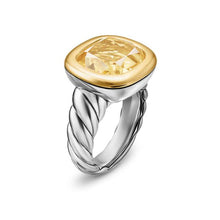 Load image into Gallery viewer, DY Mercer Color Stone Ring in Sterling Silver with 14K Yellow Gold and Champagne Citrine, 13.5mm
