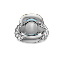 Load image into Gallery viewer, DY Mercer Color Stone Ring in Sterling Silver with 14K Yellow Gold and Sky Blue Topaz, 13.5mm