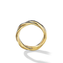 Load image into Gallery viewer, DY Helios Band Ring in 18K Yellow Gold with Forged Carbon, 6mm