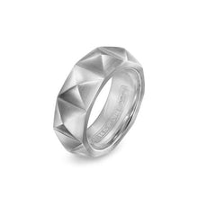 Load image into Gallery viewer, Pyramid Band Ring in Sterling Silver, 8mm