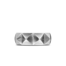 Load image into Gallery viewer, Pyramid Band Ring in Sterling Silver, 8mm