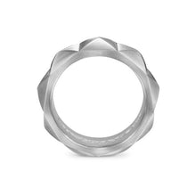 Load image into Gallery viewer, Pyramid Band Ring in Sterling Silver, 8mm