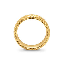 Load image into Gallery viewer, Chevron Band Ring in 18K Yellow Gold, 8mm