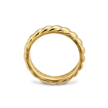 Load image into Gallery viewer, Sculpted Cable Band Ring in 18K Yellow Gold, 5mm