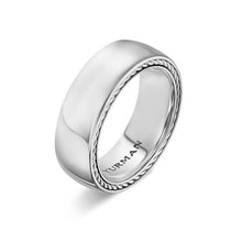 Load image into Gallery viewer, Streamline Band Ring in 18K White Gold, 8mm