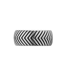 Load image into Gallery viewer, Chevron Band Ring in Sterling Silver, 10mm