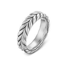 Load image into Gallery viewer, Chevron Band Ring in Sterling Silver, 6.2mm