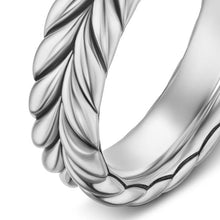 Load image into Gallery viewer, Chevron Band Ring in Sterling Silver, 6.2mm