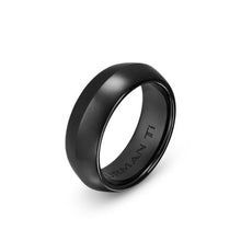 Load image into Gallery viewer, 8mm Knife Edge Band Ring Blk Titan