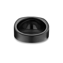 Load image into Gallery viewer, Chevron Three Sided Signet Ring in Black Titanium, 12.5mm