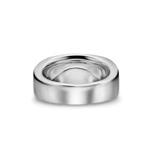 Load image into Gallery viewer, Chevron Three Sided Signet Ring in Sterling Silver with Black Diamonds, 12.5mm