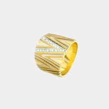Load image into Gallery viewer, Royal Estate Wide Grooved Diamond Band
