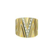 Load image into Gallery viewer, Royal Estate Wide Grooved Diamond Band