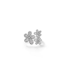 Load image into Gallery viewer, Roberto Coin 18K White Gold Jasmine Double Diamond Ring