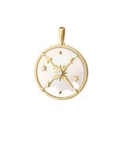 Load image into Gallery viewer, Monica Rich Kosann 18K Yellow Gold "Constellation" Necklace with Mother of Pearl and Diamonds