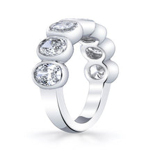 Load image into Gallery viewer, Royal Collection Platinum 3.52 CTW 7-Stone Oval Cut Diamond Bezel Set Band