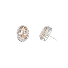 Load image into Gallery viewer, Royal Collection Morganite and Diamond Earrings