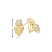 Load image into Gallery viewer, Royal Collection 18K Yellow Gold 0.87CTTS Diamond Earrings