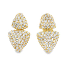 Load image into Gallery viewer, Royal Collection 18K Yellow Gold 0.56CTTS Diamond Earrings