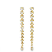Load image into Gallery viewer, Royal Collection 18K Yellow Gold 4.13CTTW Diamonds Earrings