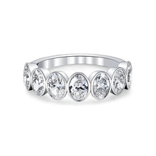 Load image into Gallery viewer, Royal Collection Platinum 3.52 CTW 7-Stone Oval Cut Diamond Bezel Set Band