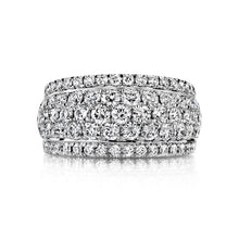 Load image into Gallery viewer, Royal Collection 18K White Gold 2.38 CTW Wide Micro Pave Domed Cigar Band