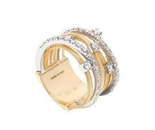 Load image into Gallery viewer, Marco Bicego 18K Two-Tone Gold Diamond Goa 7-Row Coil Ring
