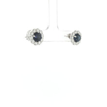 Load image into Gallery viewer, Royal Collection 18K White Gold Sapphire 3.00CT Diamond 1.32 Sapphire Earrings