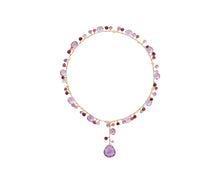 Load image into Gallery viewer, Marco Bicego 18K Yellow Gold Paradise Amethyst & Pink Tourmaline Lariat Necklace