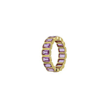 Load image into Gallery viewer, Royal Collection 18K White Gold Pink Sapphire 4.8c Bezel Set Eternity Ring